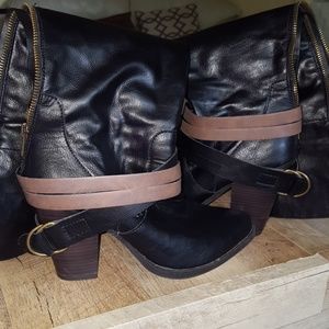 Knee high 4 inch boots